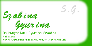 szabina gyurina business card